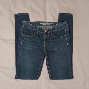 American Eagle Outfitters Jegging Low Rise Jeans Size 4 Long